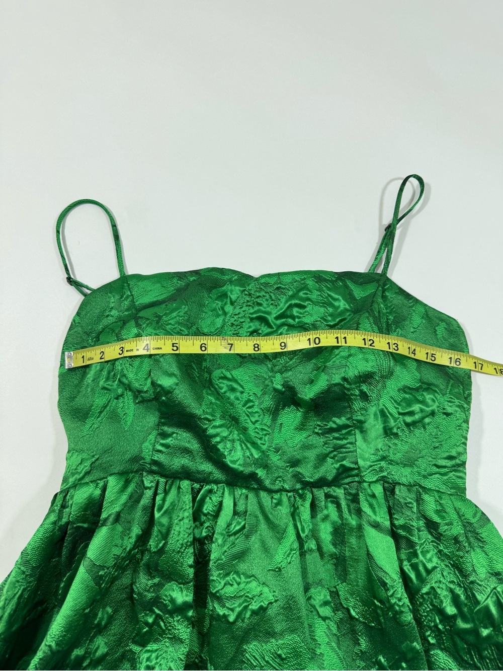 Anthropologie Jacquard Bubble Dress Green - Picture 6 of 7